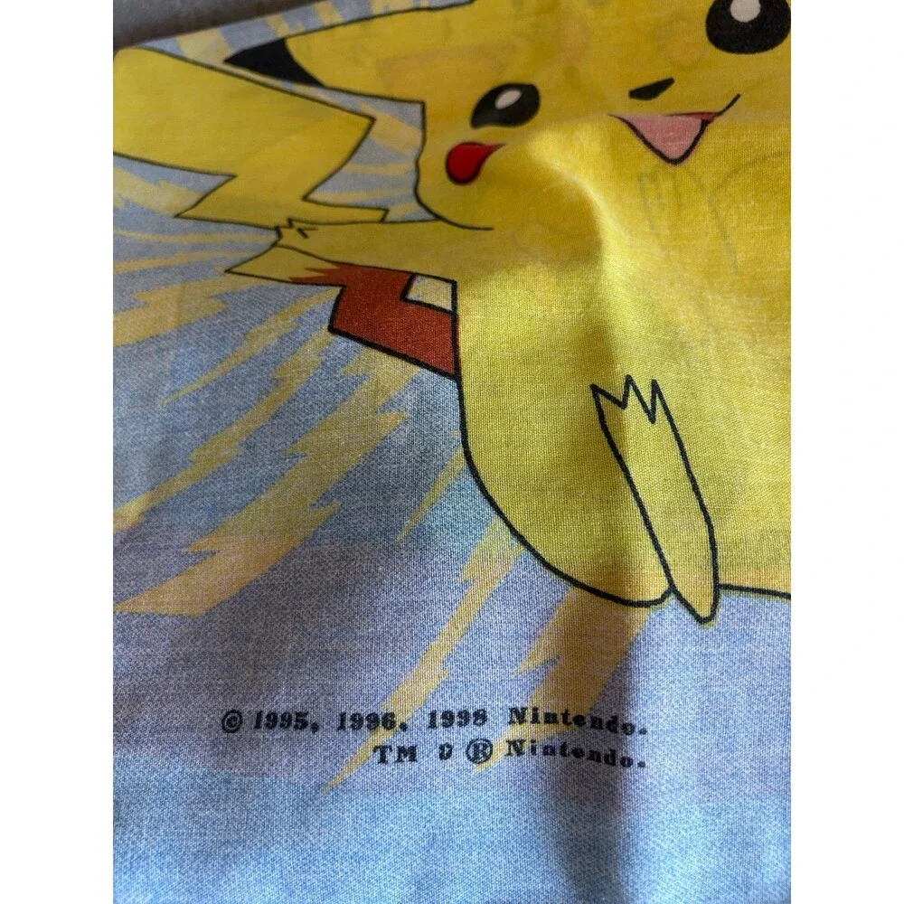 Vintage Nintendo Pokemon Pikachu Pillow Covers 1998 Set of 2
